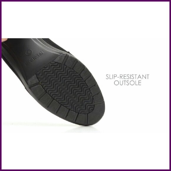 Low Chunky Block Heel Pumps Slip-On Loafers Dress Work Shoes - Picture 8 of 8